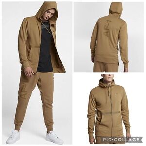 NIKE AIR FORCE 1 FULL ZIP HOODY Golden Beige Men’s size Medium